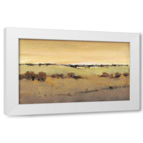 Golden Pasture I White Modern Wood Framed Art Print by OToole, Tim