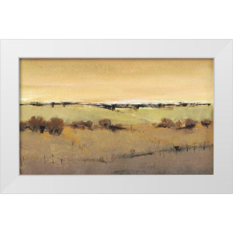 Golden Pasture I White Modern Wood Framed Art Print by OToole, Tim