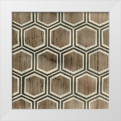 Driftwood Geometry IV White Modern Wood Framed Art Print by Vess, June Erica