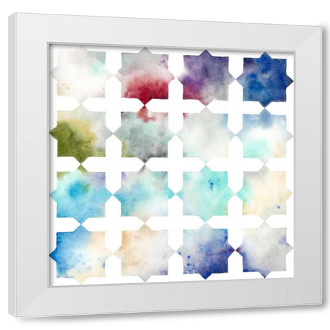 Pattern Blur I White Modern Wood Framed Art Print by Meagher, Megan