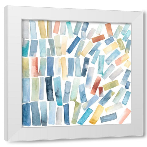 Group Think I White Modern Wood Framed Art Print by Meagher, Megan