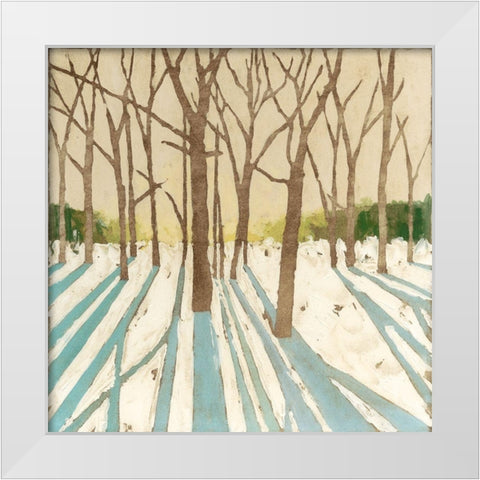 Winter Shadows I White Modern Wood Framed Art Print by Meagher, Megan