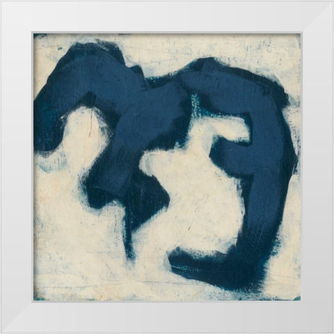 Gestural VII White Modern Wood Framed Art Print by Vess, June Erica