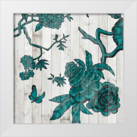 Terra Verde Chinoiserie III White Modern Wood Framed Art Print by McCavitt, Naomi