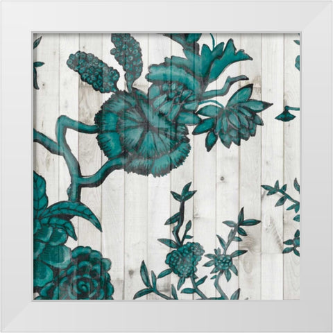 Terra Verde Chinoiserie IV White Modern Wood Framed Art Print by McCavitt, Naomi