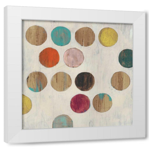 Dot Matrix II White Modern Wood Framed Art Print by Vess, June Erica
