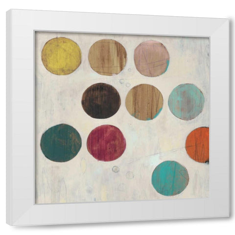 Dot Matrix IV White Modern Wood Framed Art Print by Vess, June Erica