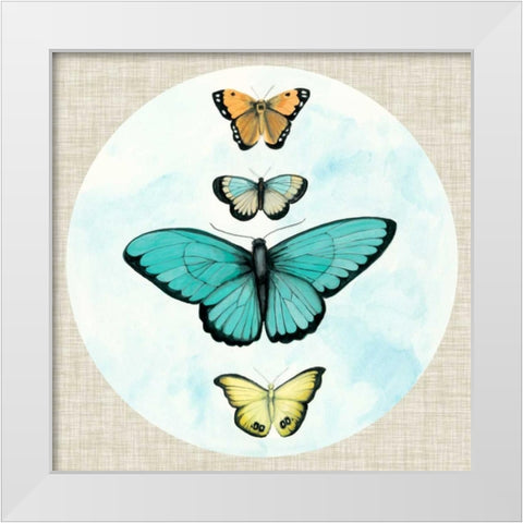 Butterfly Daydream I White Modern Wood Framed Art Print by McCavitt, Naomi