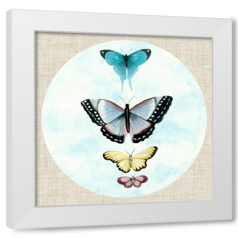 Butterfly Daydream II White Modern Wood Framed Art Print by McCavitt, Naomi