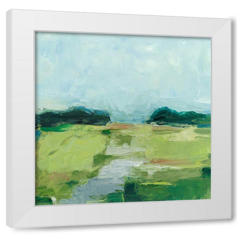 Rural Path I White Modern Wood Framed Art Print by Harper, Ethan