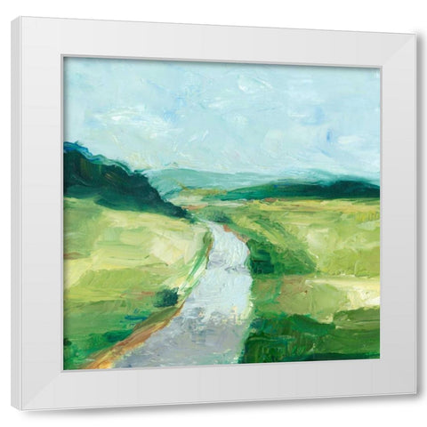 Rural Path II White Modern Wood Framed Art Print by Harper, Ethan