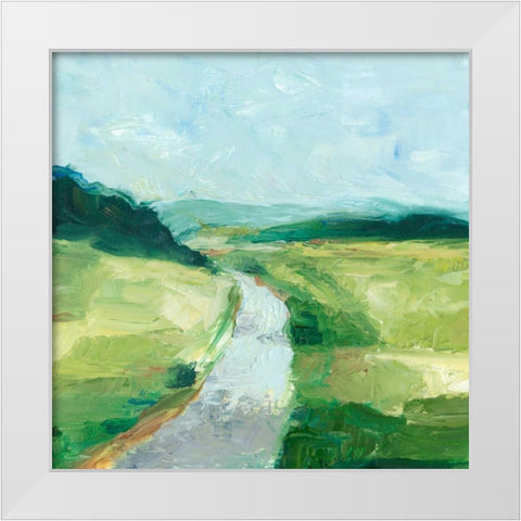 Rural Path II White Modern Wood Framed Art Print by Harper, Ethan