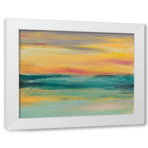 Sunset Study III White Modern Wood Framed Art Print by Goldberger, Jennifer