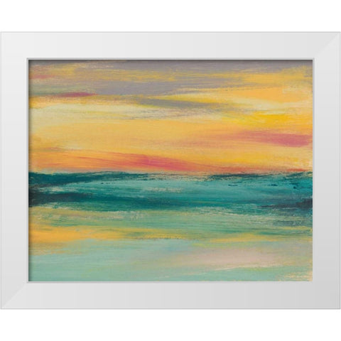 Sunset Study III White Modern Wood Framed Art Print by Goldberger, Jennifer