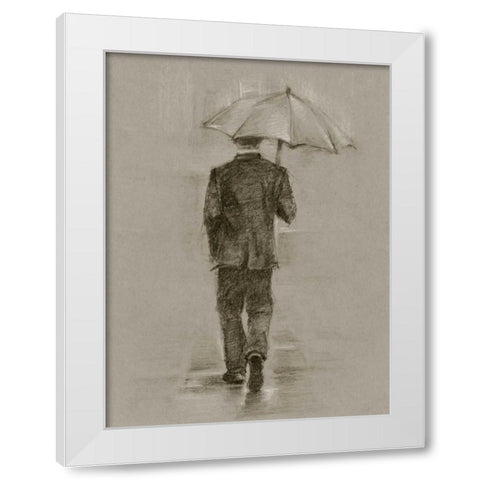 Rainy Day Rendezvous II White Modern Wood Framed Art Print by Harper, Ethan