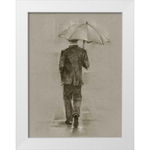 Rainy Day Rendezvous II White Modern Wood Framed Art Print by Harper, Ethan