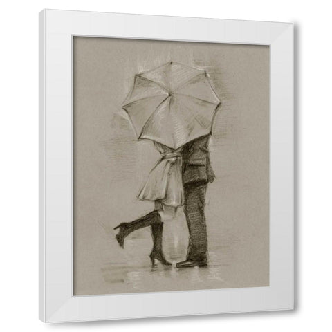 Rainy Day Rendezvous III White Modern Wood Framed Art Print by Harper, Ethan