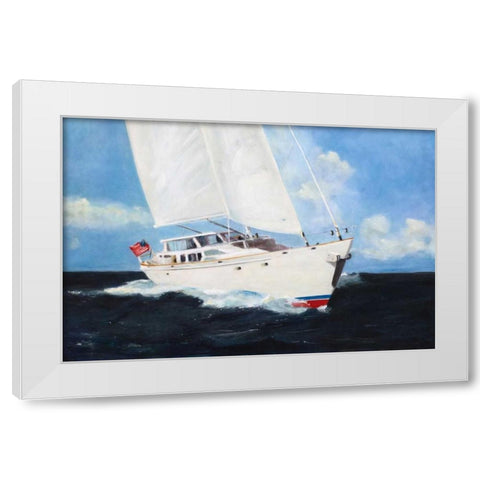 Altair White Modern Wood Framed Art Print by Crain, Curt