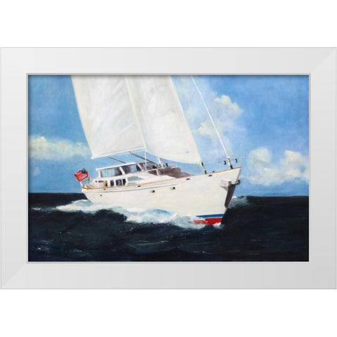 Altair White Modern Wood Framed Art Print by Crain, Curt