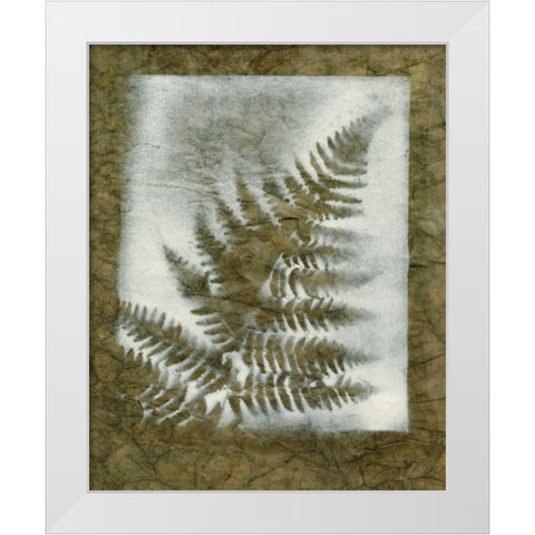 Shadows and Ferns I White Modern Wood Framed Art Print by Stramel, Renee W.