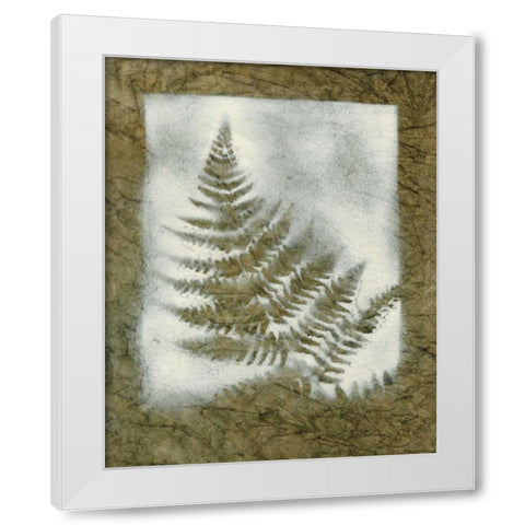 Shadows and Ferns II White Modern Wood Framed Art Print by Stramel, Renee W.
