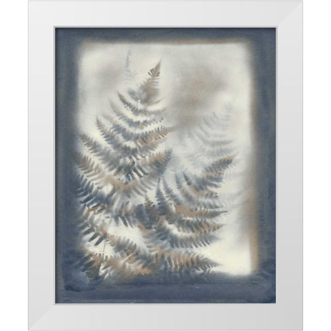 Shadows and Ferns VI White Modern Wood Framed Art Print by Stramel, Renee W.