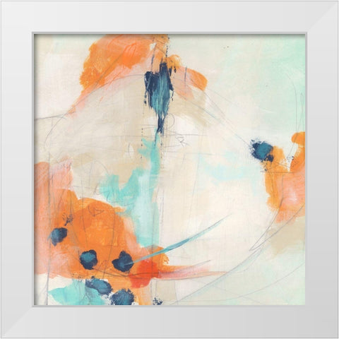 Plot Point II White Modern Wood Framed Art Print by Vess, June Erica