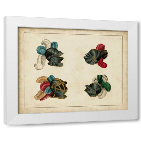 Art Heraldique IV White Modern Wood Framed Art Print by Vintage Collection