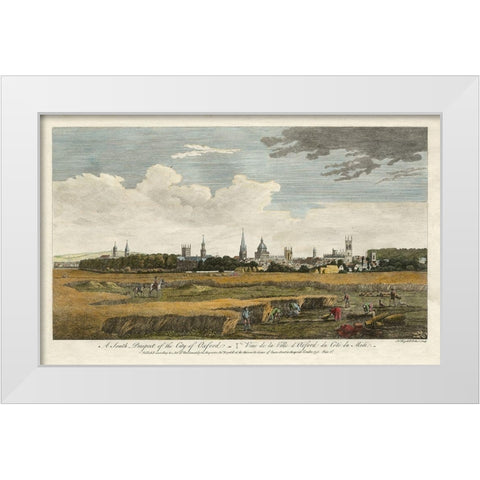 South Prospect of Oxford White Modern Wood Framed Art Print by Boydell