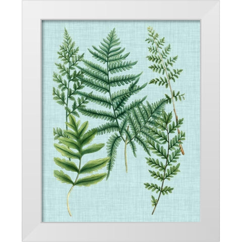 Spa Ferns I White Modern Wood Framed Art Print by Weinmann