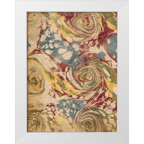 Marbleized I White Modern Wood Framed Art Print by Vision Studio