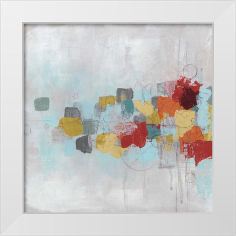 Projection I White Modern Wood Framed Art Print by Vess, June Erica