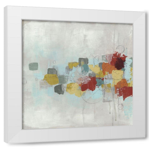 Projection I White Modern Wood Framed Art Print by Vess, June Erica