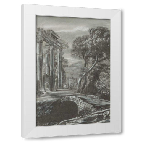 Classical Landscape Triptych I White Modern Wood Framed Art Print by Naomi McCavitt