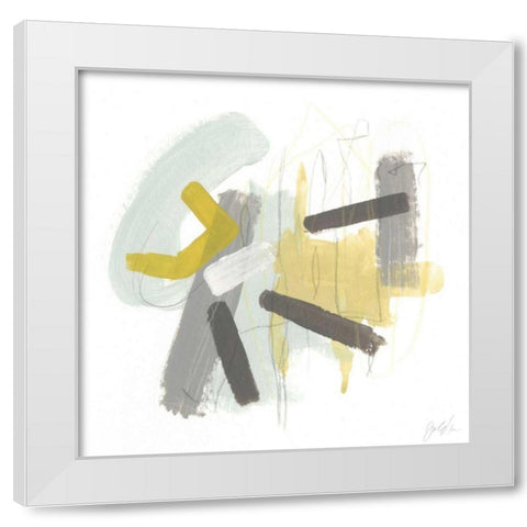 Tonal Frequency II White Modern Wood Framed Art Print by Vess, June Erica