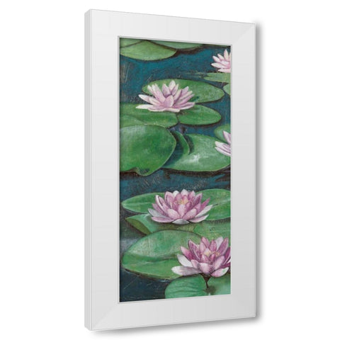 Tranquil Lilies I White Modern Wood Framed Art Print by McCavitt, Naomi