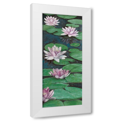 Tranquil Lilies II White Modern Wood Framed Art Print by McCavitt, Naomi
