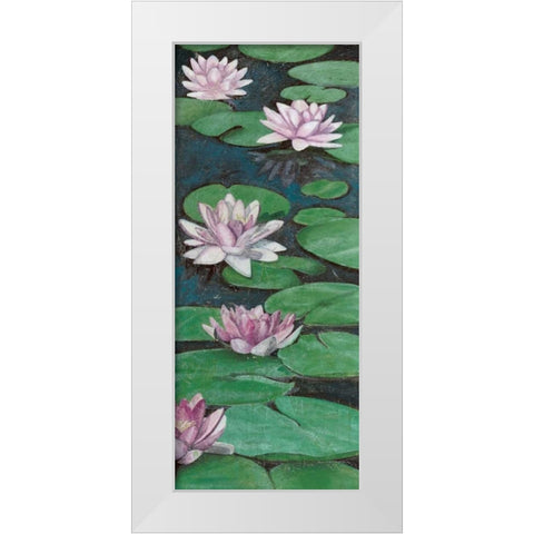 Tranquil Lilies II White Modern Wood Framed Art Print by McCavitt, Naomi