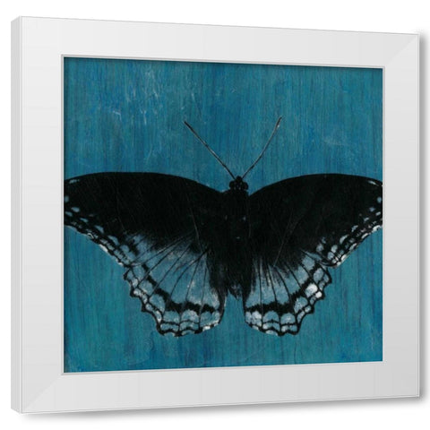 Chambray Butterflies II White Modern Wood Framed Art Print by McCavitt, Naomi