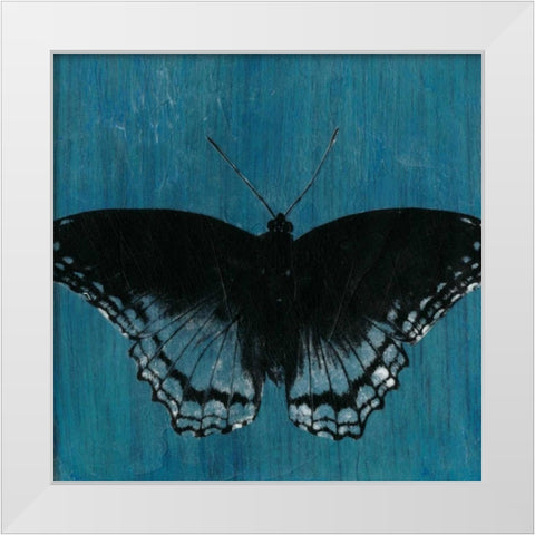 Chambray Butterflies II White Modern Wood Framed Art Print by McCavitt, Naomi