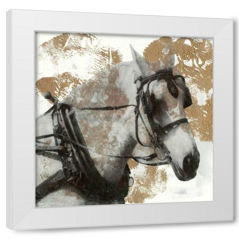 Driving Horses II White Modern Wood Framed Art Print by McCavitt, Naomi