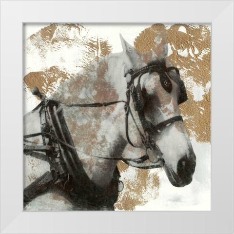 Driving Horses II White Modern Wood Framed Art Print by McCavitt, Naomi