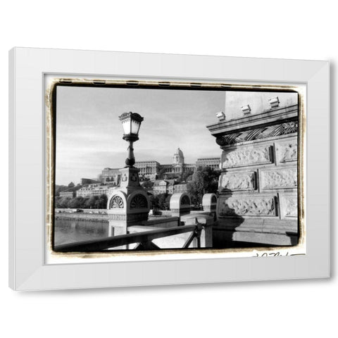View of the Royal Palace, Budapest White Modern Wood Framed Art Print by DeNardo, Laura