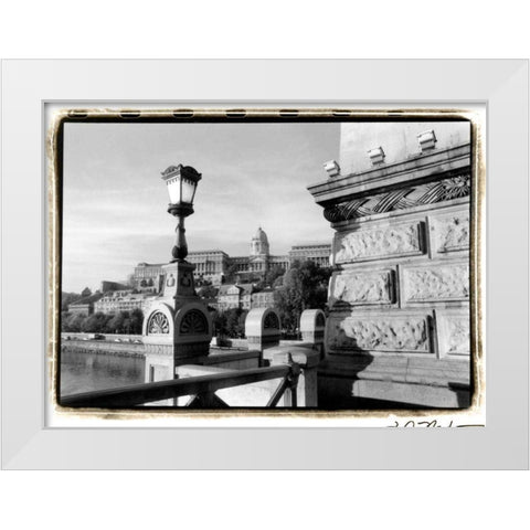 View of the Royal Palace, Budapest White Modern Wood Framed Art Print by DeNardo, Laura