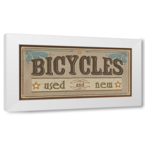 Bike Shop IV White Modern Wood Framed Art Print by Vess, June Erica