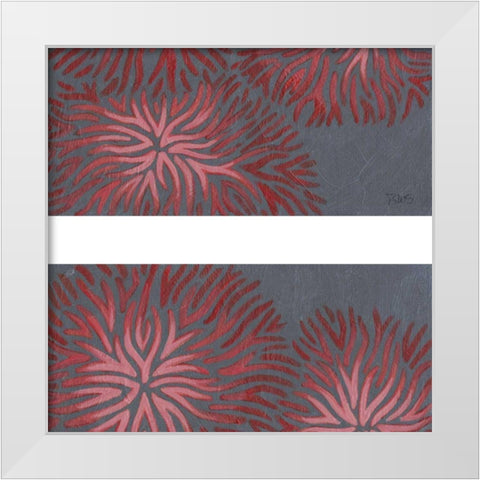 2-Up Dianthus I White Modern Wood Framed Art Print by Stramel, Renee W.