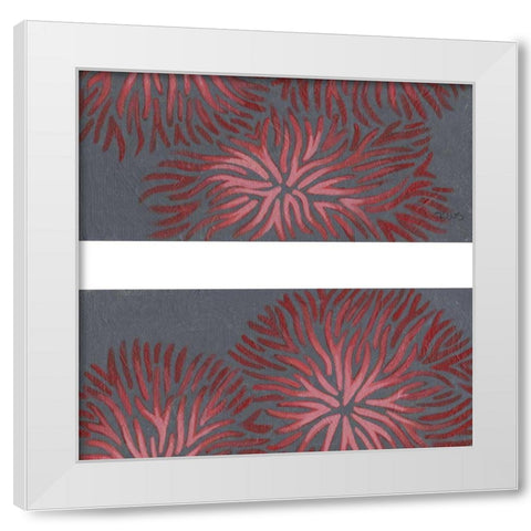 2-Up Dianthus II White Modern Wood Framed Art Print by Stramel, Renee W.