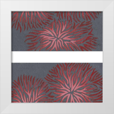 2-Up Dianthus II White Modern Wood Framed Art Print by Stramel, Renee W.