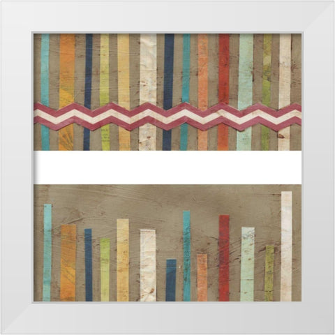 2-Up Paper Fences II White Modern Wood Framed Art Print by Vess, June Erica