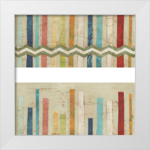 2-Up Paper Fences IV White Modern Wood Framed Art Print by Vess, June Erica